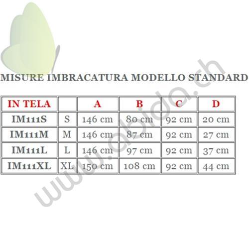 Imbracatura standard in tela (Taglia L) per sollevamalati CON POGGIATESTA  (Portata max 250 kg) Testata da istituto accreditato nel rispetto dei requisiti previsti dalla norma tecnica UNI EN ISO 10535.