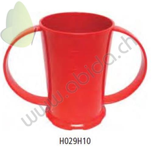 HARFIELD - Bicchiere con due manici - ROSSO - CAPACITA' 250 ml - MATERIALE: POLICARBONATO - CON COPERCHIO BIBERINA ACQUISTABILE SEPARATAMENTE